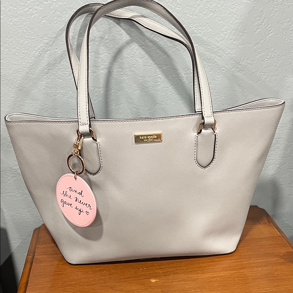 Kate Spade Light Gray Tote Bag